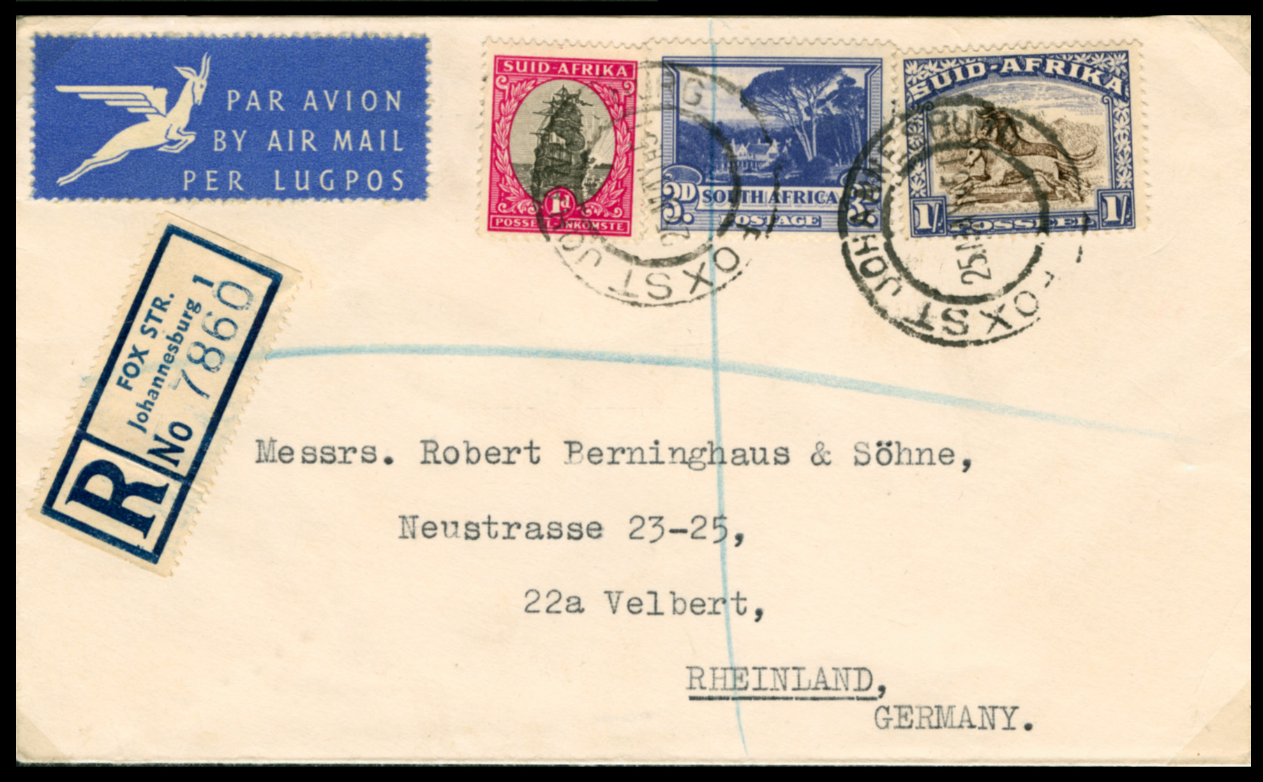 Fox Street Johannesburg Postmark