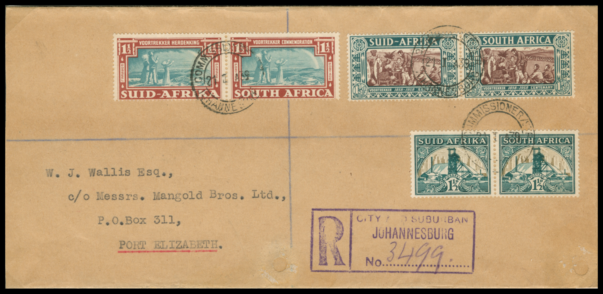 1939 City & Suburban Johannesburg Postmark
