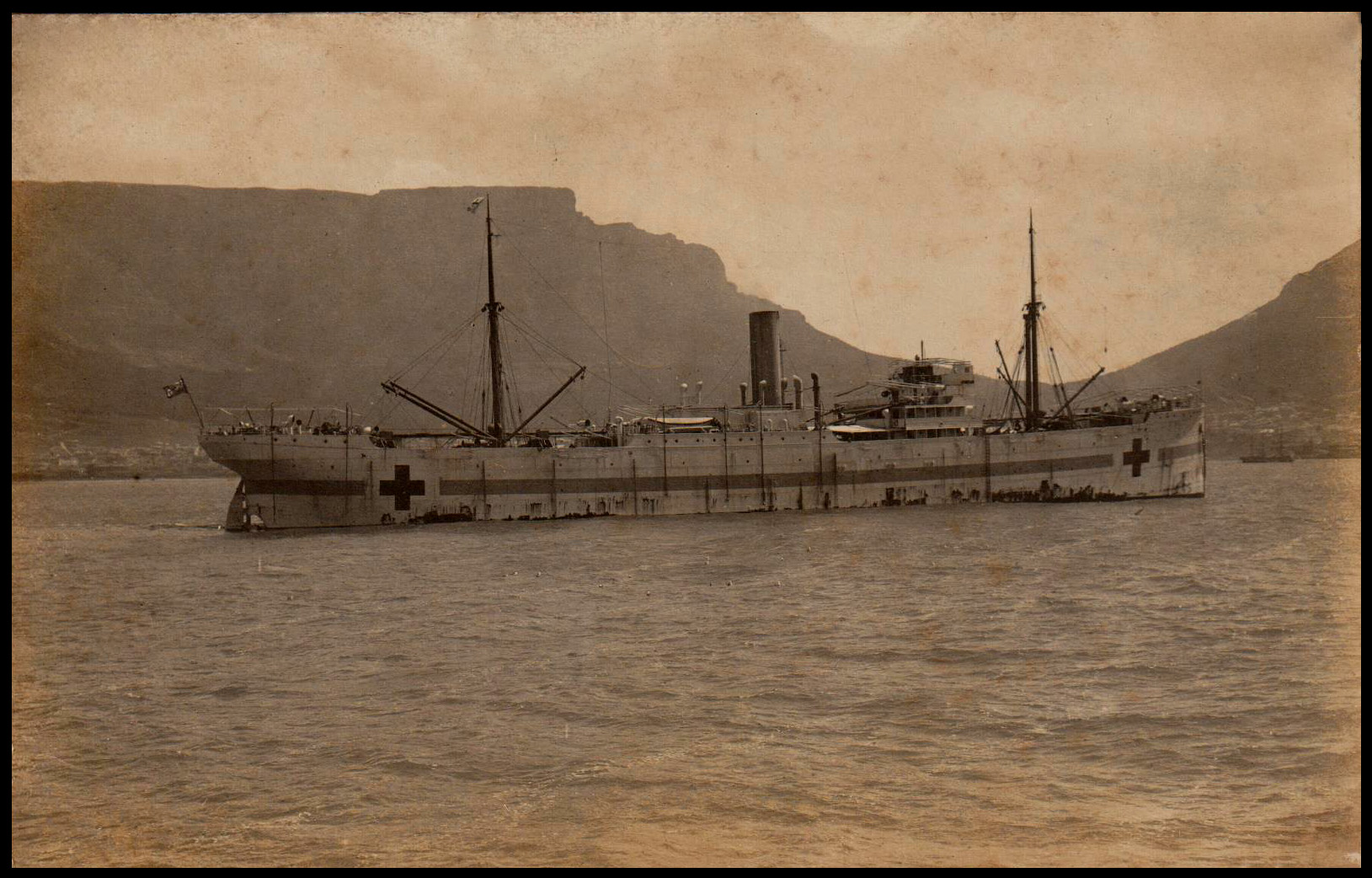 Photo HMHS Ebani Table Bay, Cape Town, GSWA Campaign 1915.