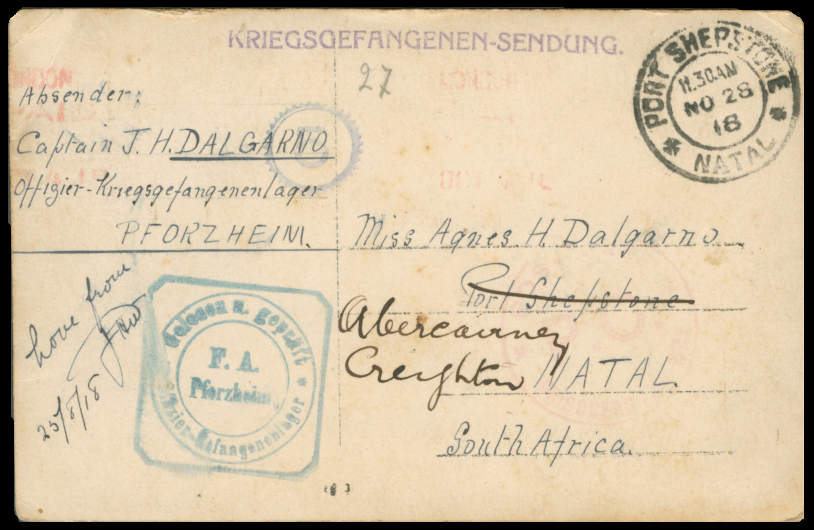 South African POW Pforzheim 1918