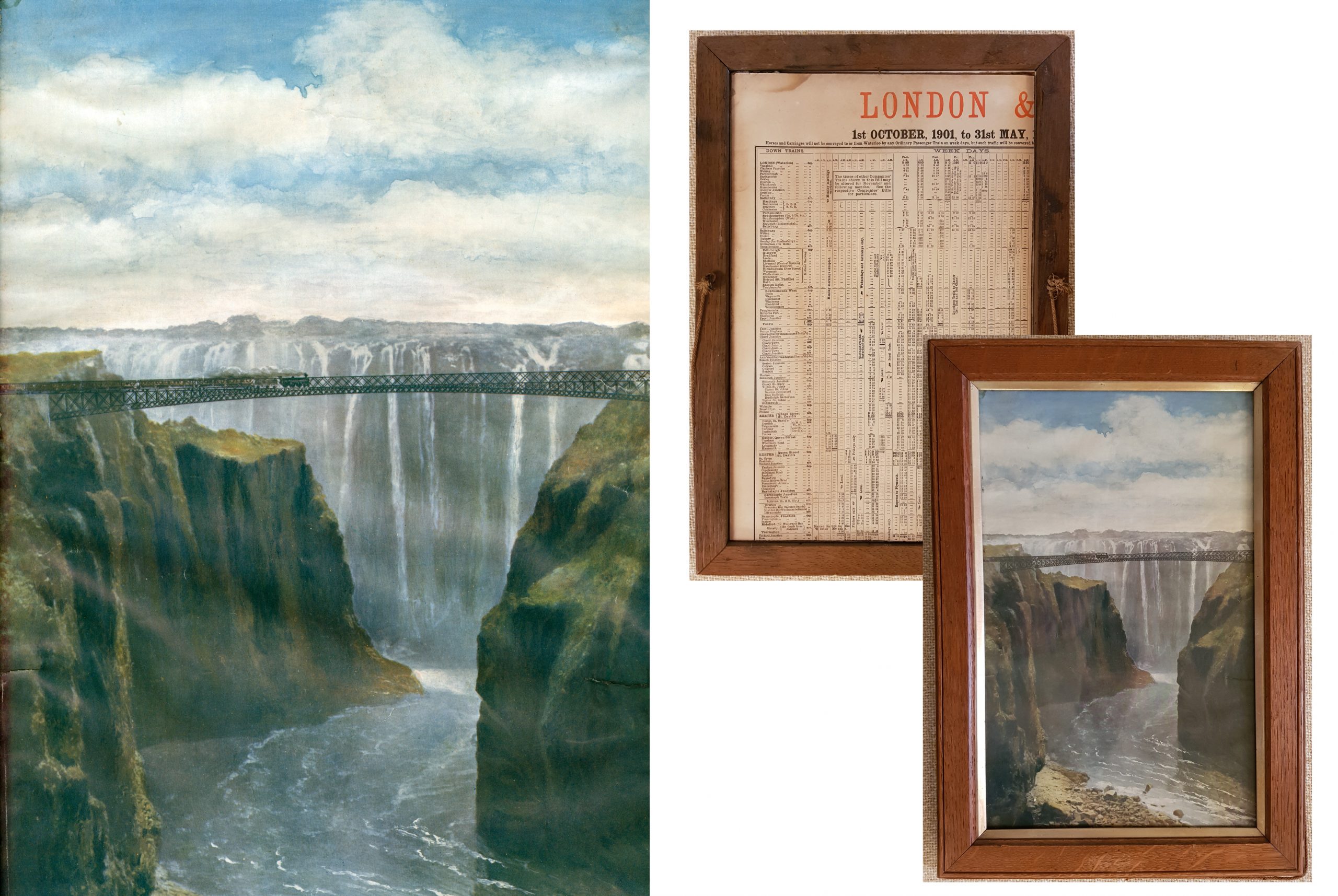 EWarly representation of Victoria Falls Railway Bridge